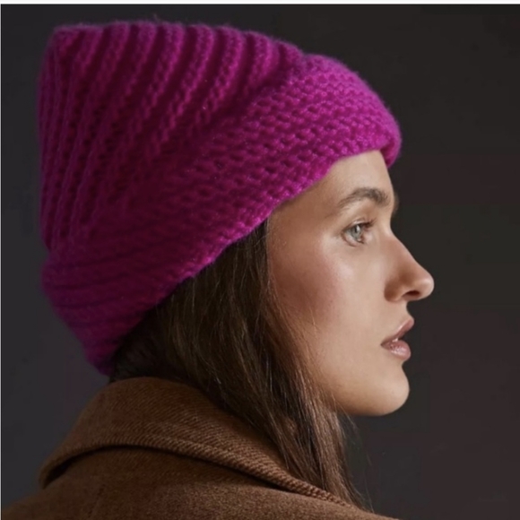 NWOT Anthropologie Cashmere Beanie - Picture 2 of 4